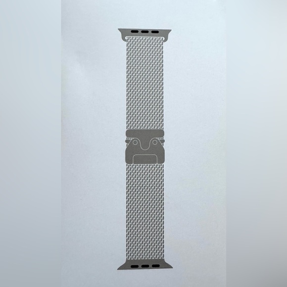 Apple iWatch 49mm NATURAL Titanium Milanese Loop size "L" for UltraII Sealed,NEW - Picture 2 of 14